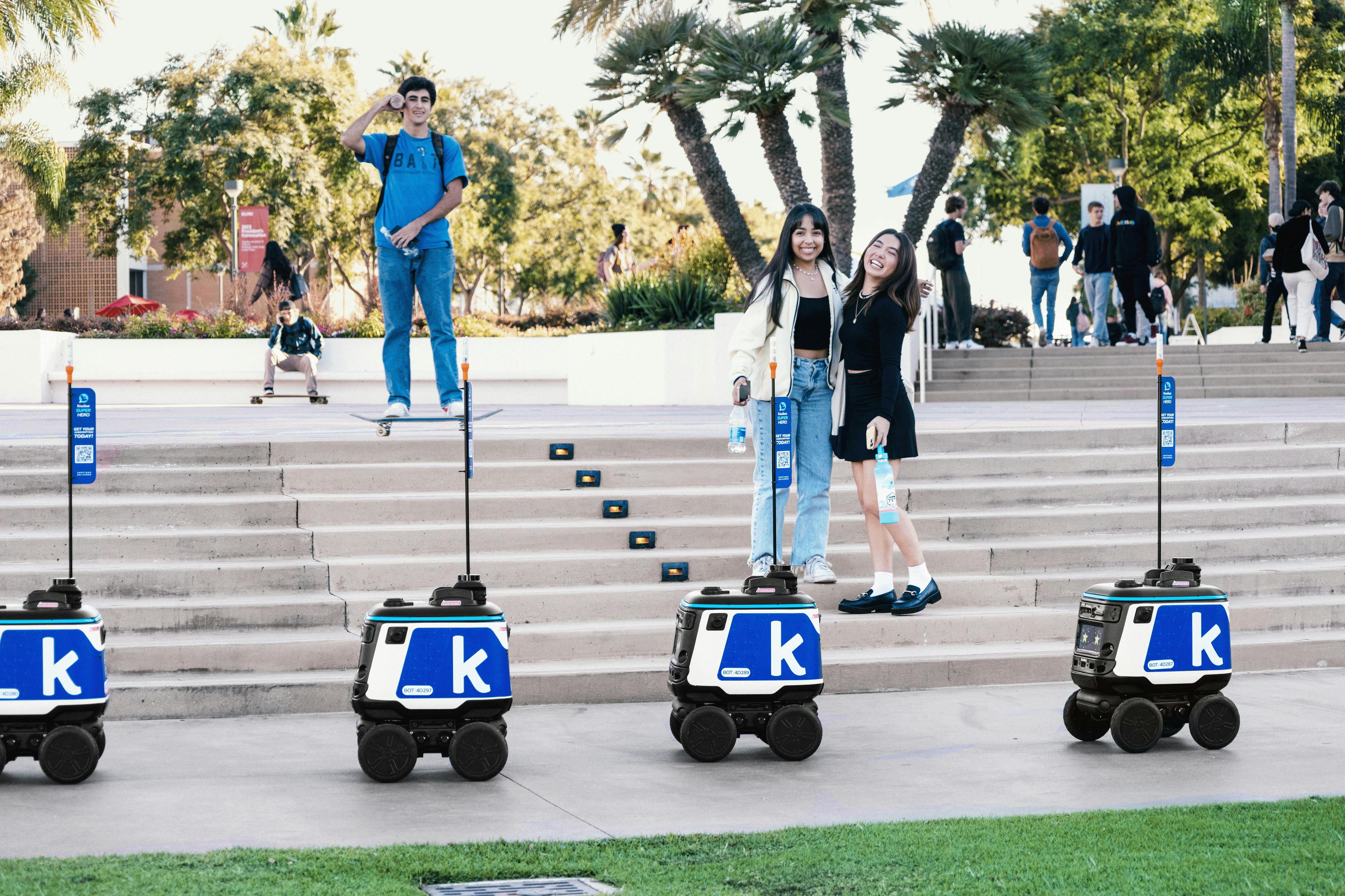 Kiwibot on college campus