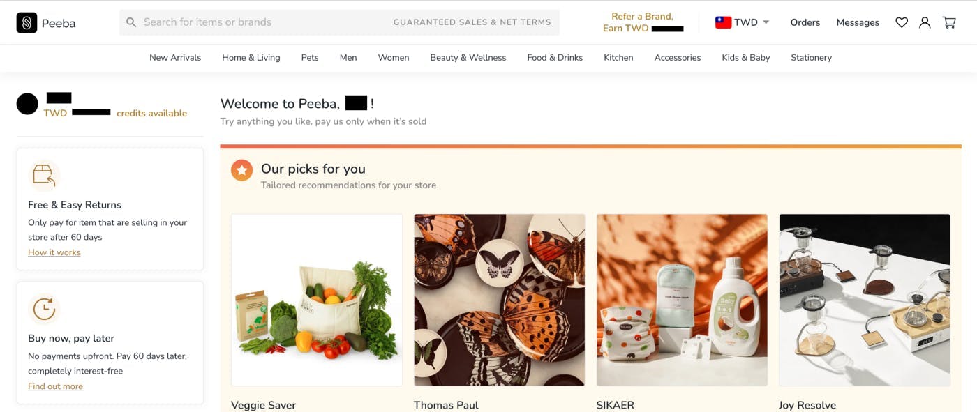 Peeba’s algorithms recommend products to retailers.